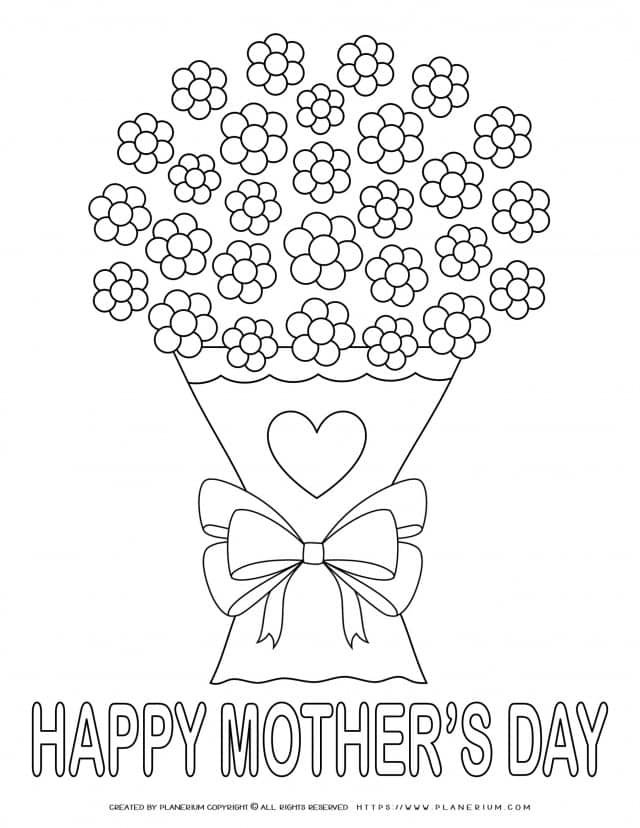 Mother's Day - Coloring Page - Flowers for Mom