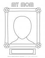 Mother's Day Coloring Page - My Mom Portrait
