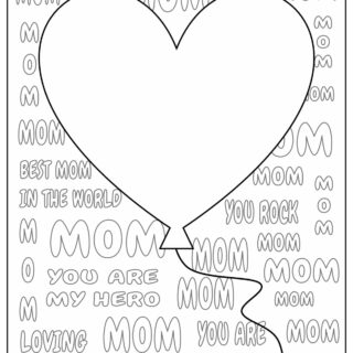 Mother's Day - Coloring Page - Greeting Card