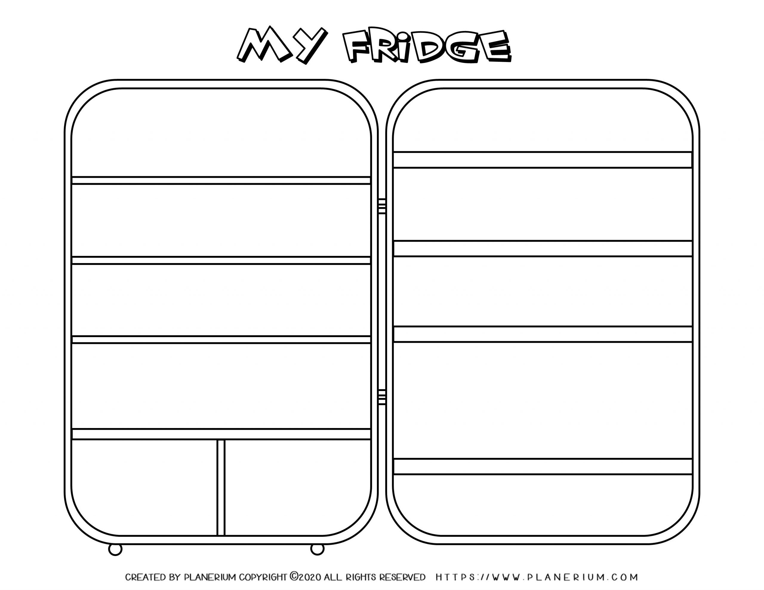 Download My Home - Coloring pages - In My Fridge | Planerium