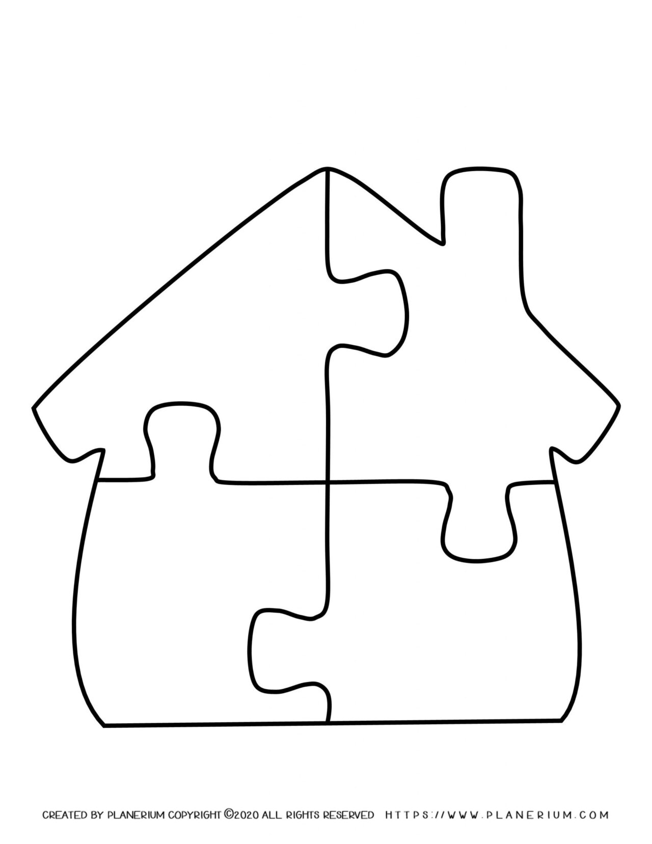 My Home - Coloring Page - Home Puzzle