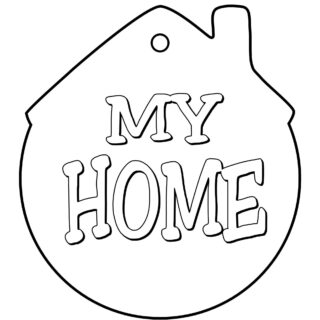 My Home - Coloring Page - My Home Tag