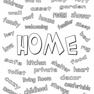 My Home - Coloring Page - Related Words