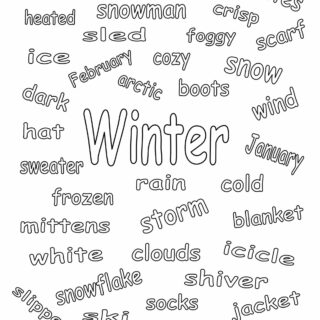 Winter Coloring Page - Related Words | Planerium