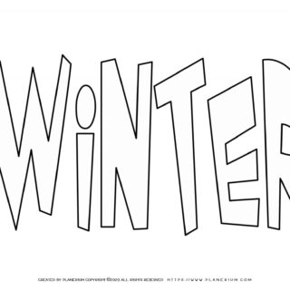 Winter Coloring Page - Large Title | Planerium
