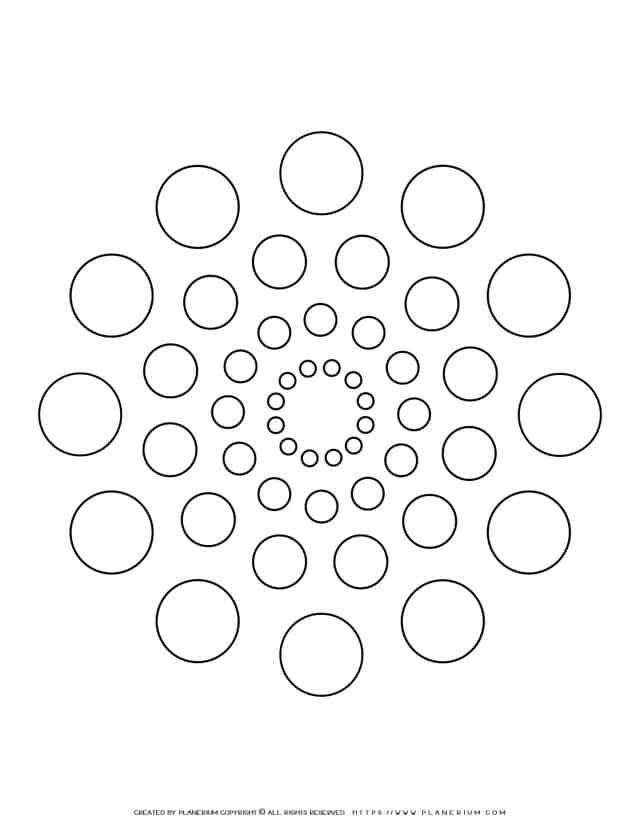All Seasons - Coloring Page - Circles Mandala