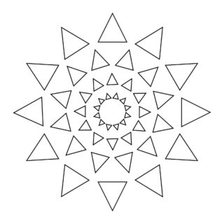 All Seasons - Coloring Page - Triangles Mandala