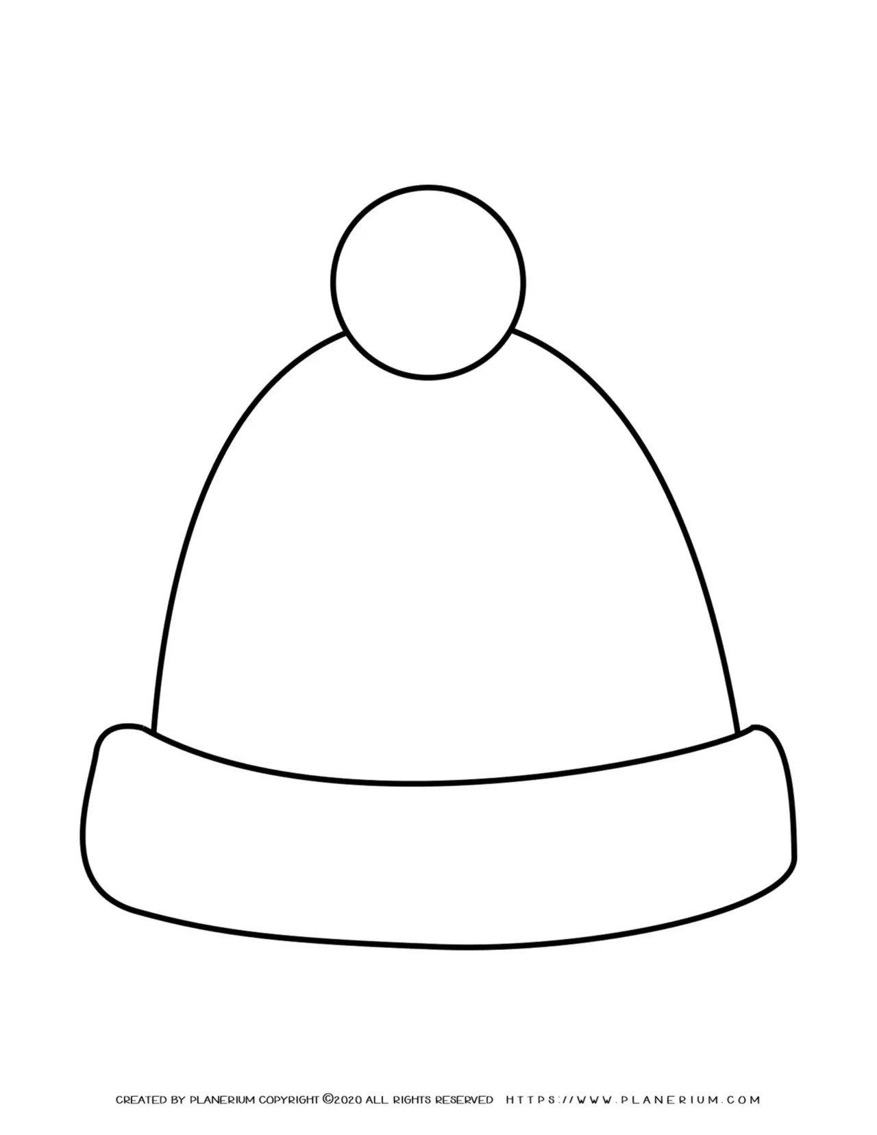 Fall Season - Coloring Page - Hat Template