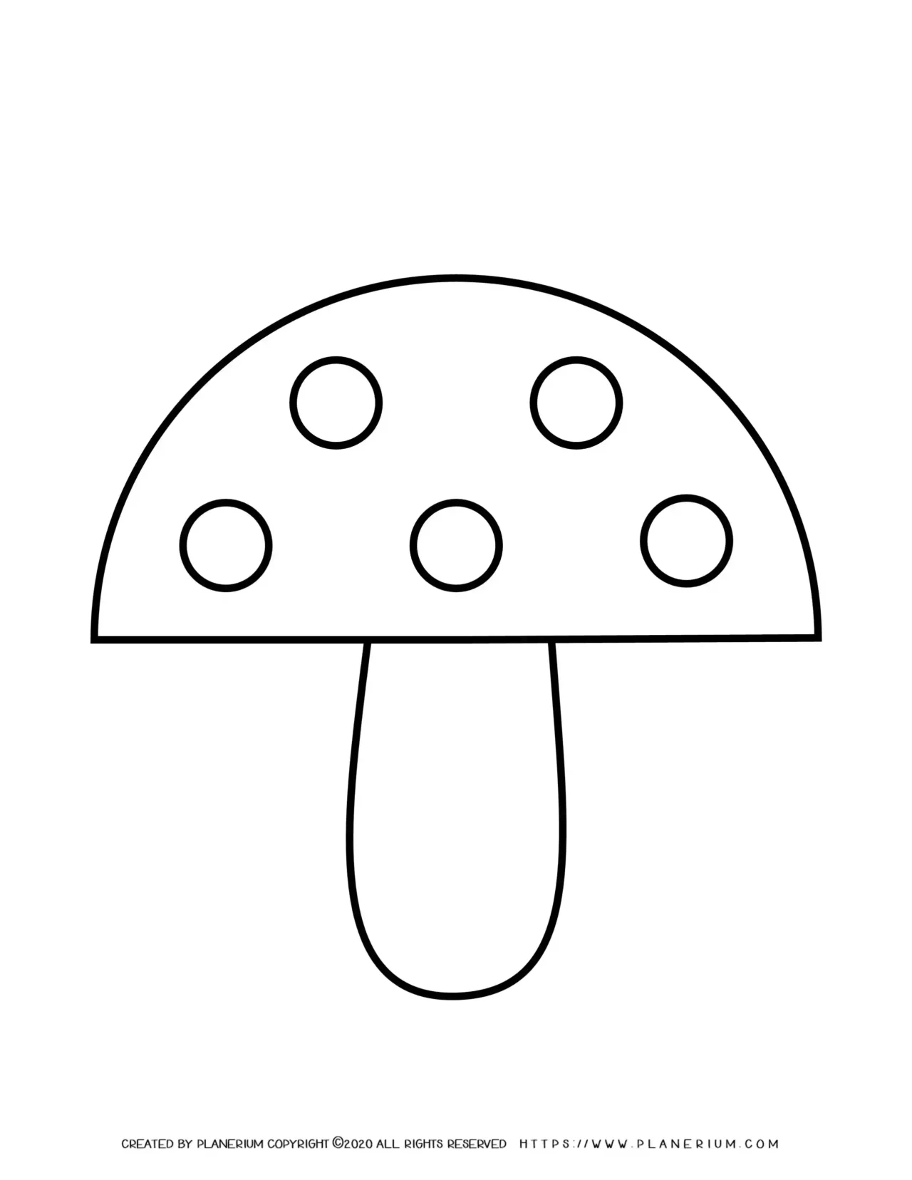 Fall Season - Coloring page - Mushroom