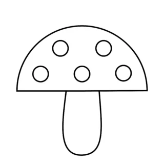 Fall Season - Coloring page - Mushroom
