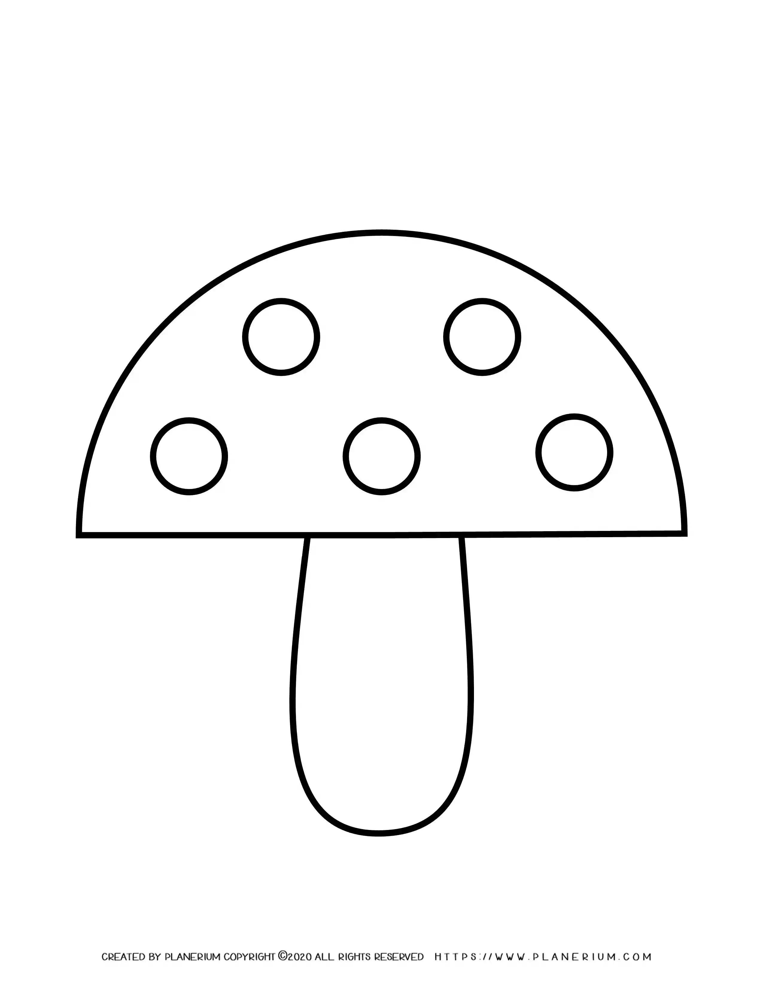 fall-coloring-page-mushroom Fall Season - Coloring page - Mushroom