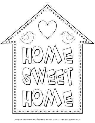 My Home - Coloring Page - Home Sweet Home