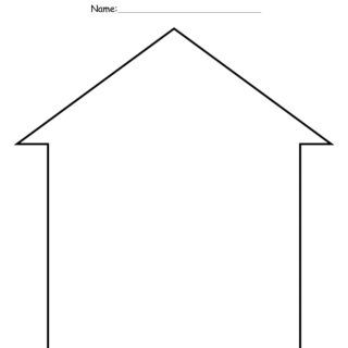 My Home - Worksheet - House Frame Template