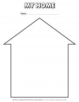 My Home - Worksheet - House Frame Template