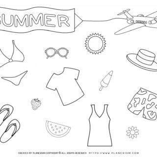 Summer - Coloring Pages - Summer Clothes