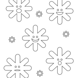 Winter - Coloring Pages - Snowflakes Faces
