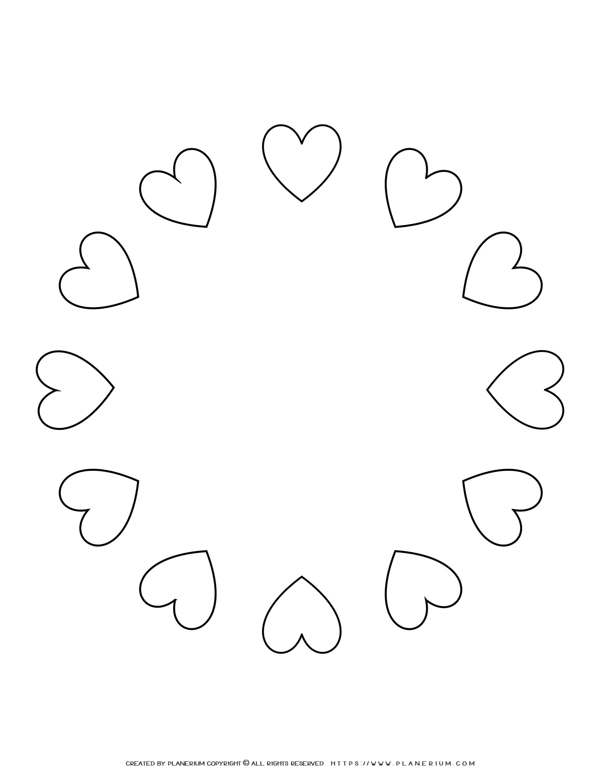 All Seasons - Coloring page - Circle of Twelve Hearts