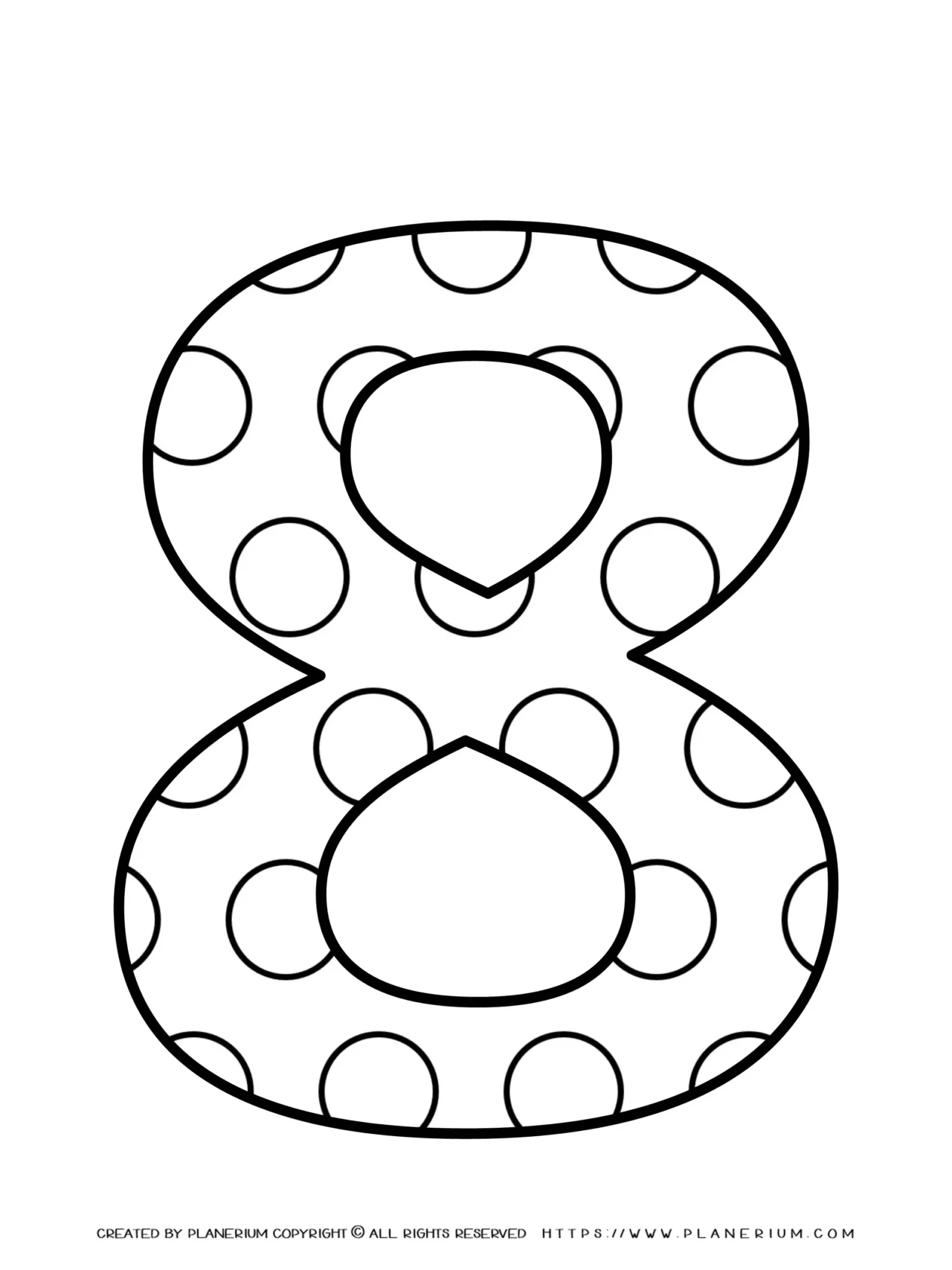 All Seasons - Coloring Page - Numbers Pattern Eight