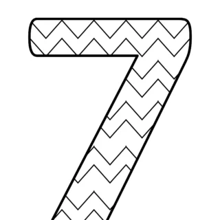 All Seasons- Coloring page - Numbers Pattern - Seven