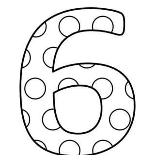 All Seasons- Coloring page - Numbers Pattern - Six