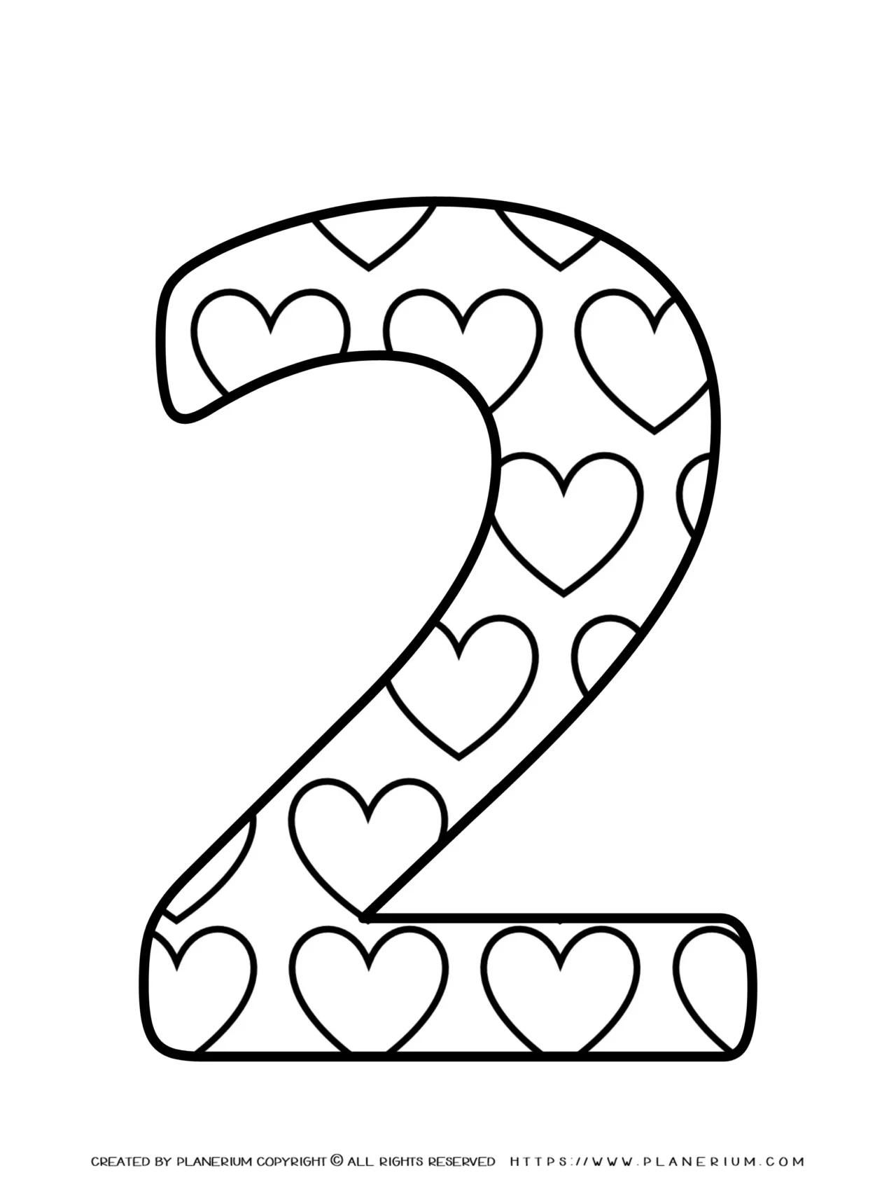 All Seasons- Coloring page - Numbers Pattern - Two