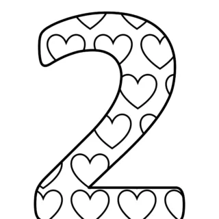 All Seasons- Coloring page - Numbers Pattern - Two