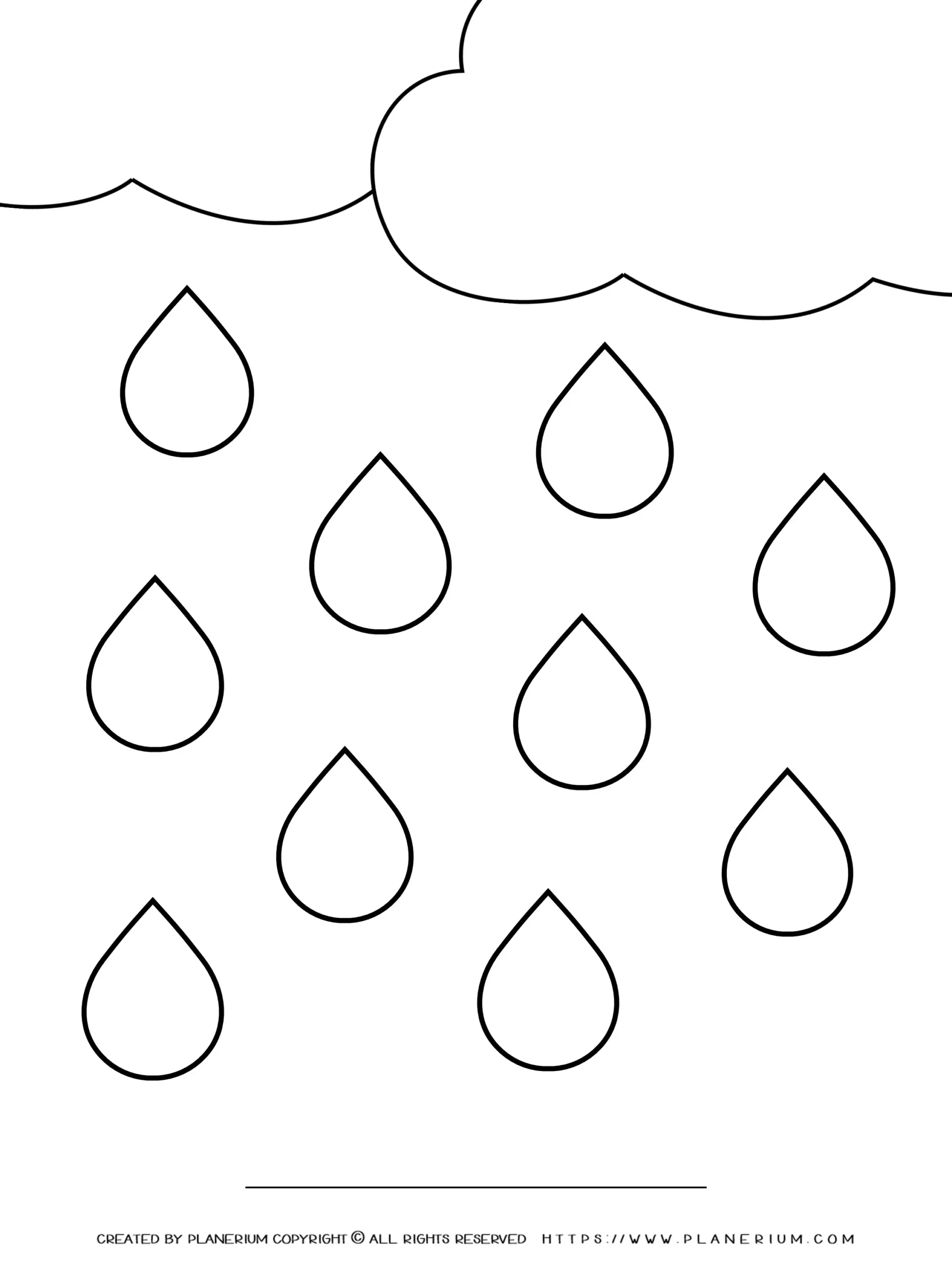 rain drop coloring pages