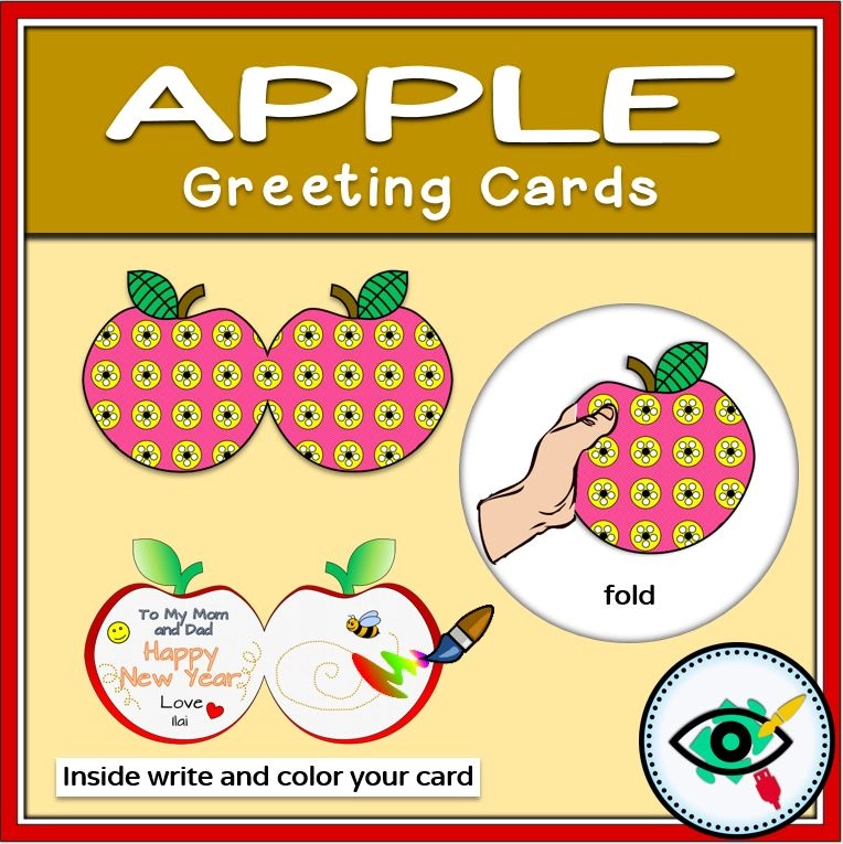 Apple Greeting Cards - Black and White - Featured 2