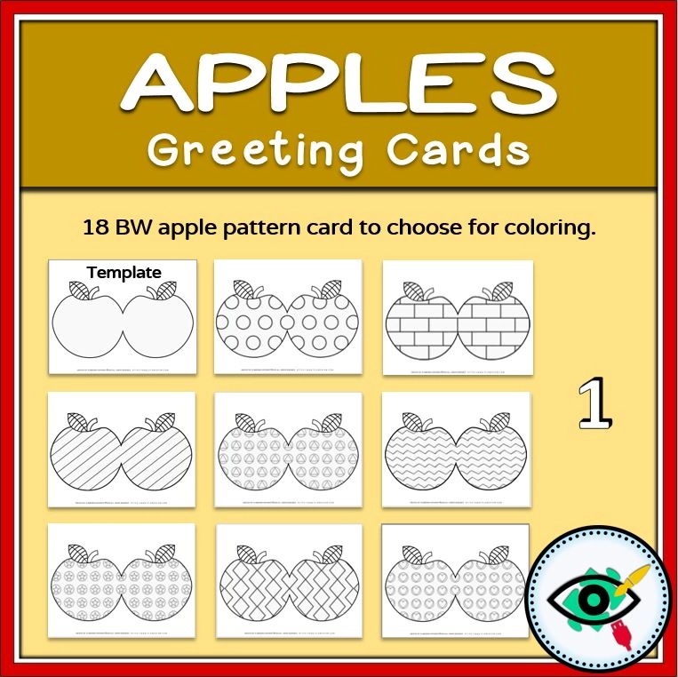 Apple Greeting Cards - Black and White - Featured 3