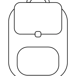 Back to School - Coloring Page - School Backpack
