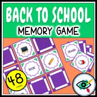 Back to School Memory Game - Featured