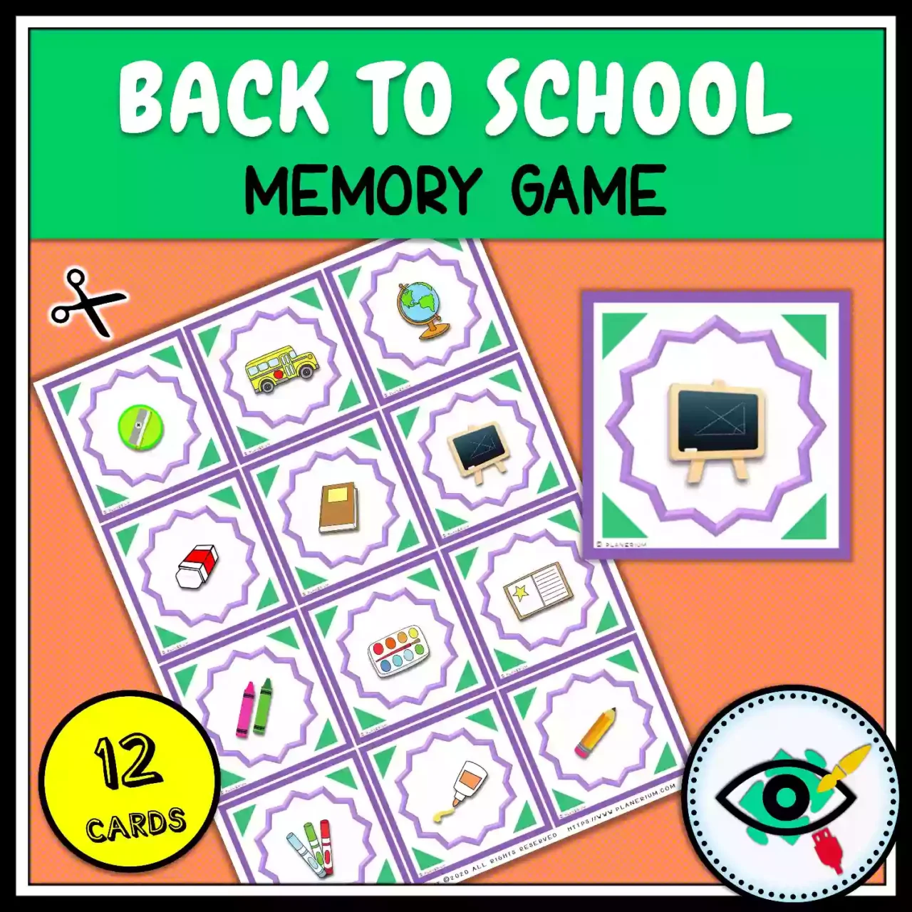 Back to School Memory Game - Featured 1