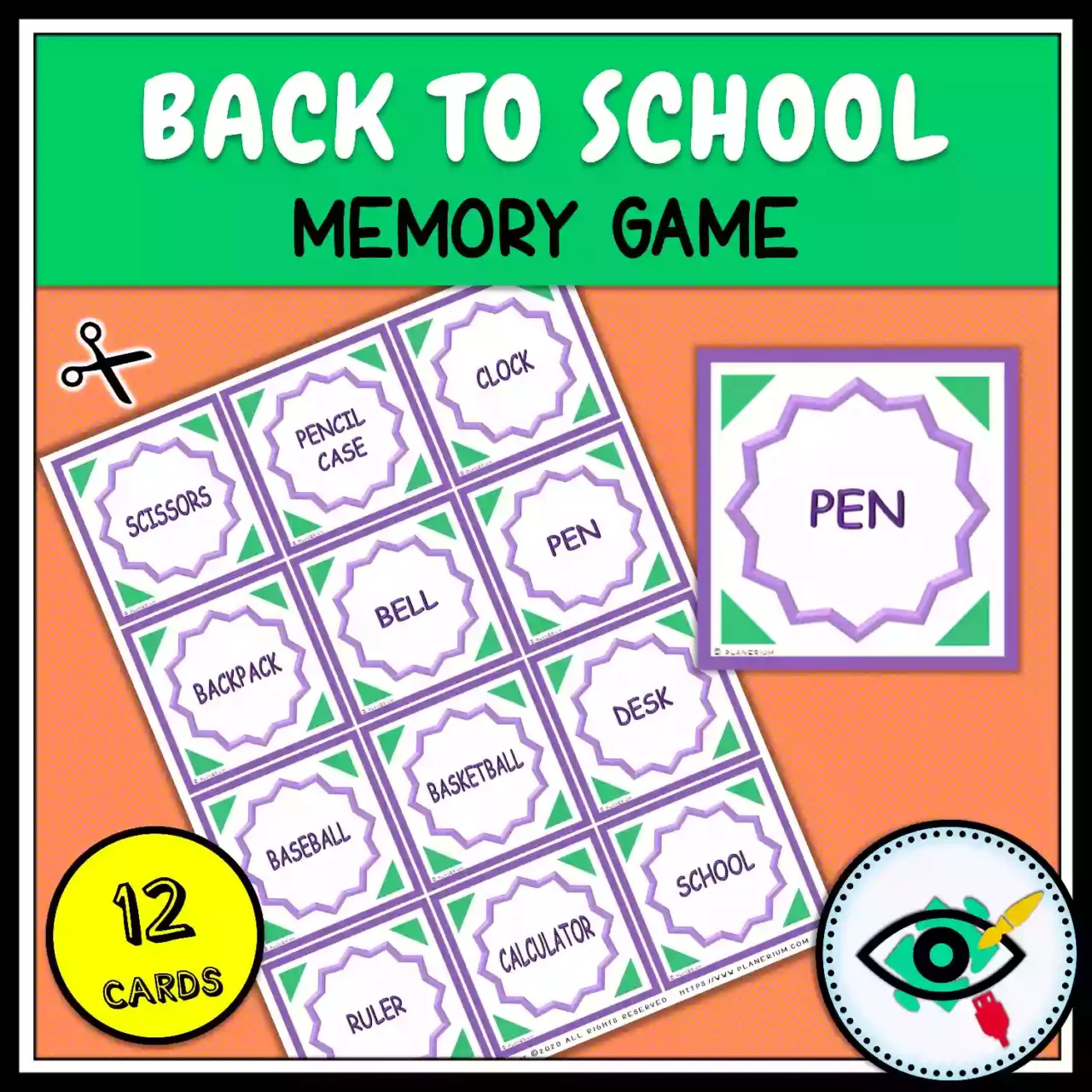Back to School Memory Game - Featured 4