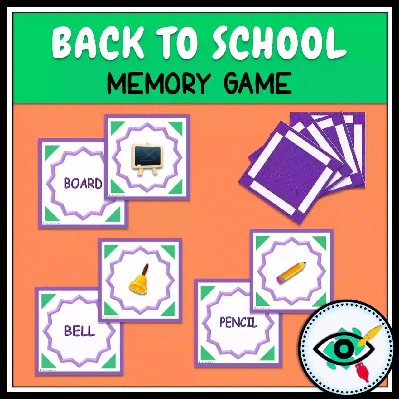Back to School Memory Game - Featured 7