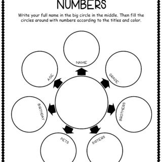 Back to School - Worksheet - About me In numbers