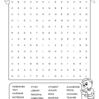 Back to School - Worksheet - Find the word
