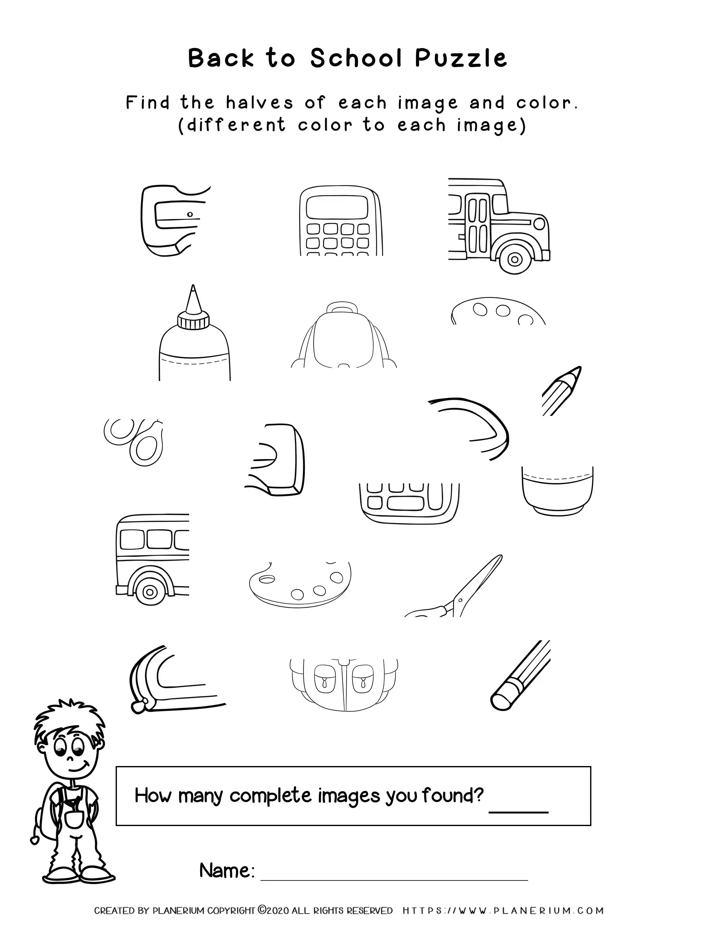 Back to School - Worksheet - Puzzle