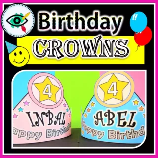 Crafts for Kids - Birthday Crowns - Featured