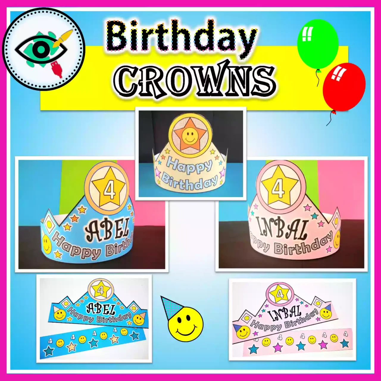 Crafts for Kids - Birthday Crowns - Featured 1