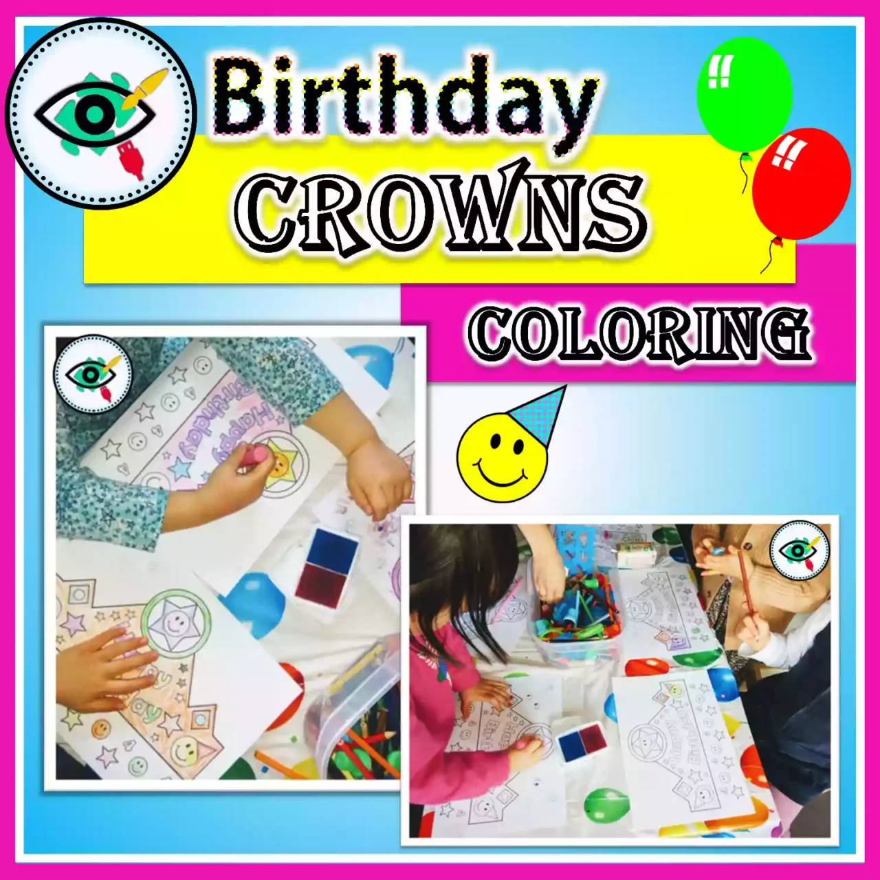Crafts for Kids - Birthday Crowns - Featured 2