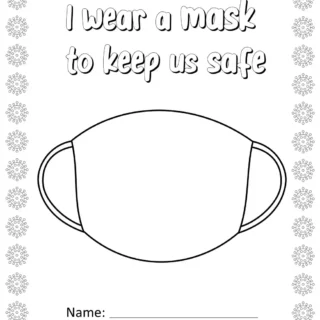 Wear A Mask - Coloring Page | Planerium