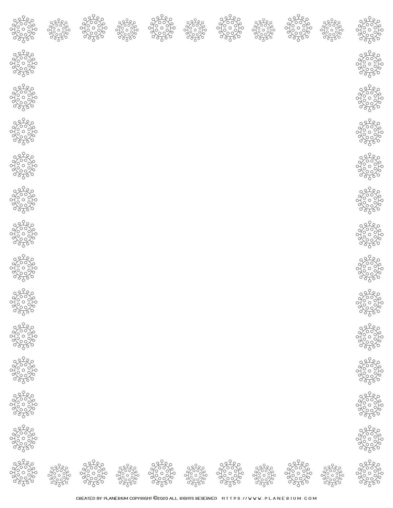 coronavirus-frame Coronavirus Coloring Frame | Planerium