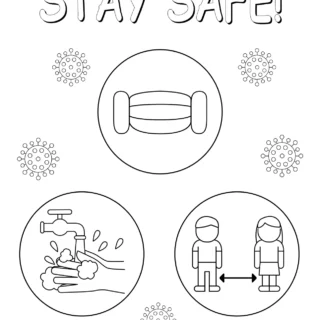 Stay Safe - Coloring Page | Planerium