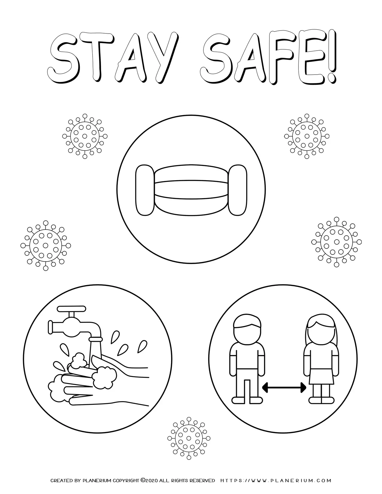 Stay Safe - Coloring Page | Planerium
