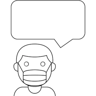 Coronavirus - Worksheet - Boy with a Mask and Speech Bubble | Planerium