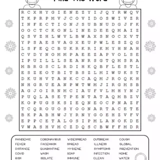 Word Search Puzzle about the Coronavirus | Planerium
