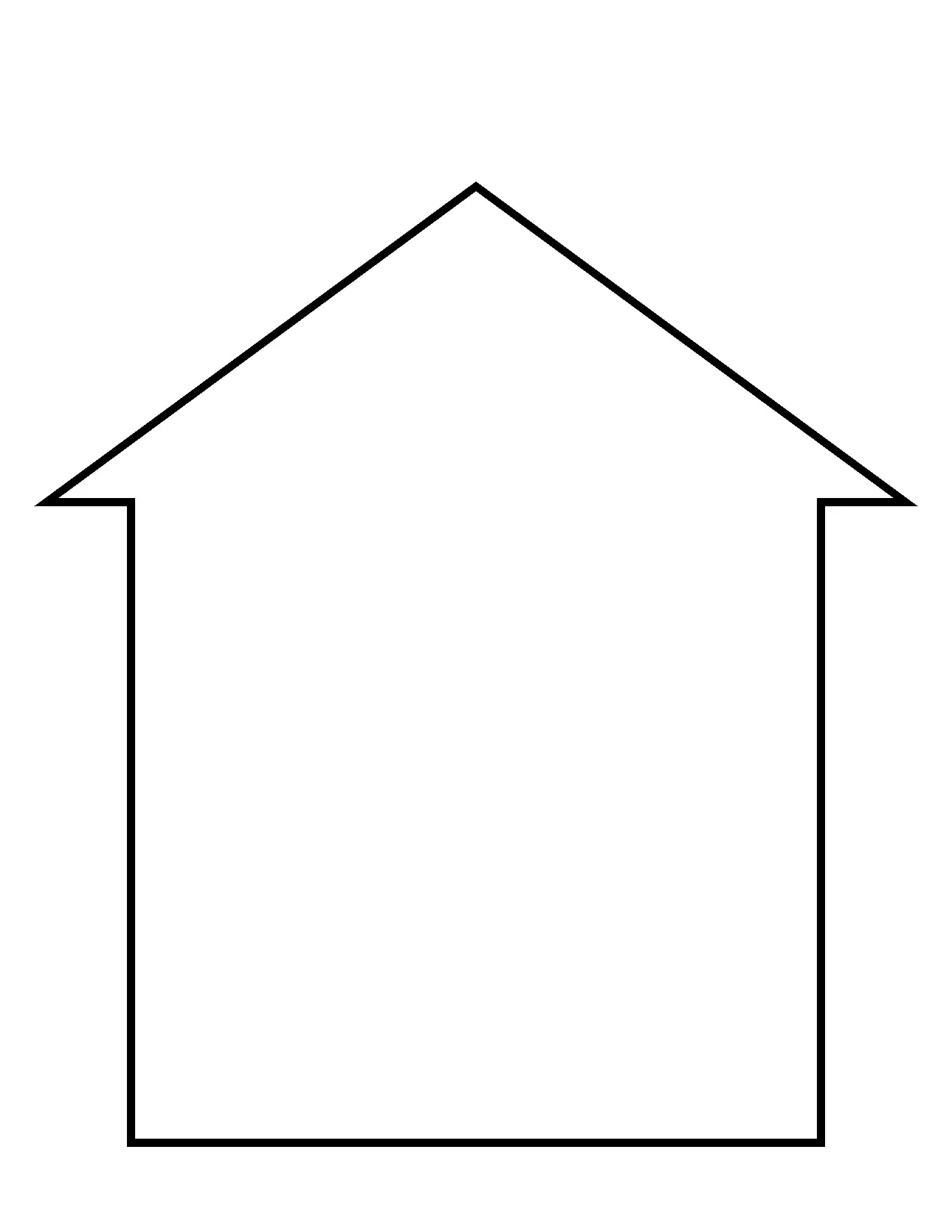 House Outline Template for Creative Learning Activities
