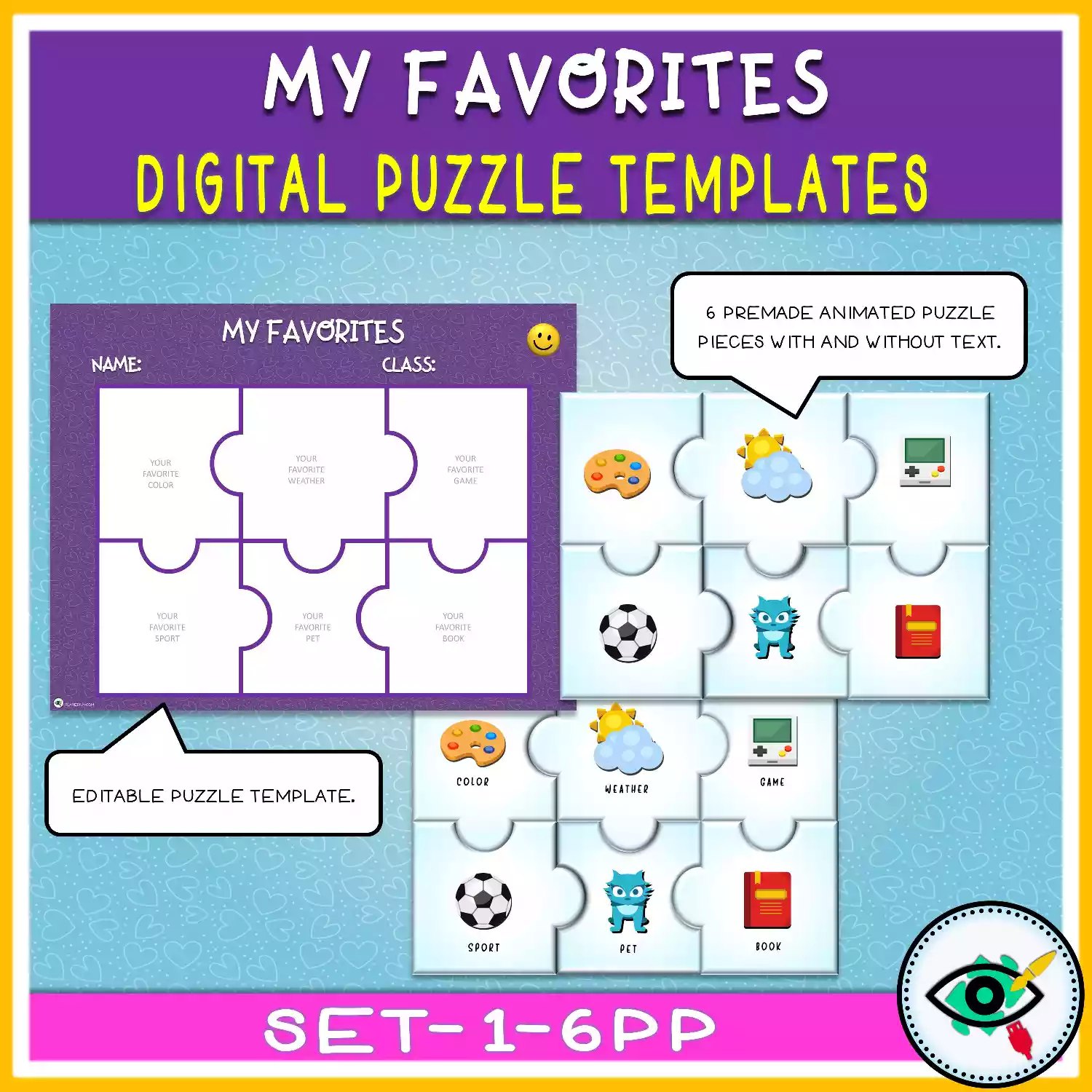 my-favorites-puzzle-templates-title2 Puzzle templates in PowerPoint for Distance Learning - Featured 2
