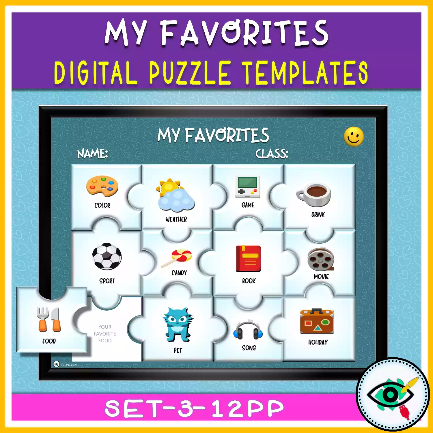 my-favorites-puzzle-templates-title5 Puzzle templates in PowerPoint for Distance Learning - Featured 5