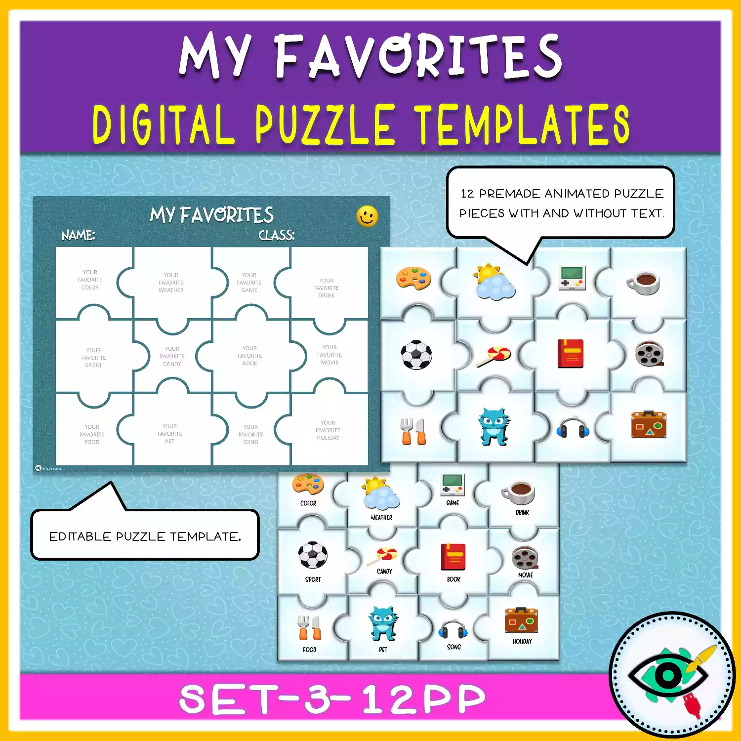 my-favorites-puzzle-templates-title6 Puzzle templates in PowerPoint for Distance Learning - Featured 6